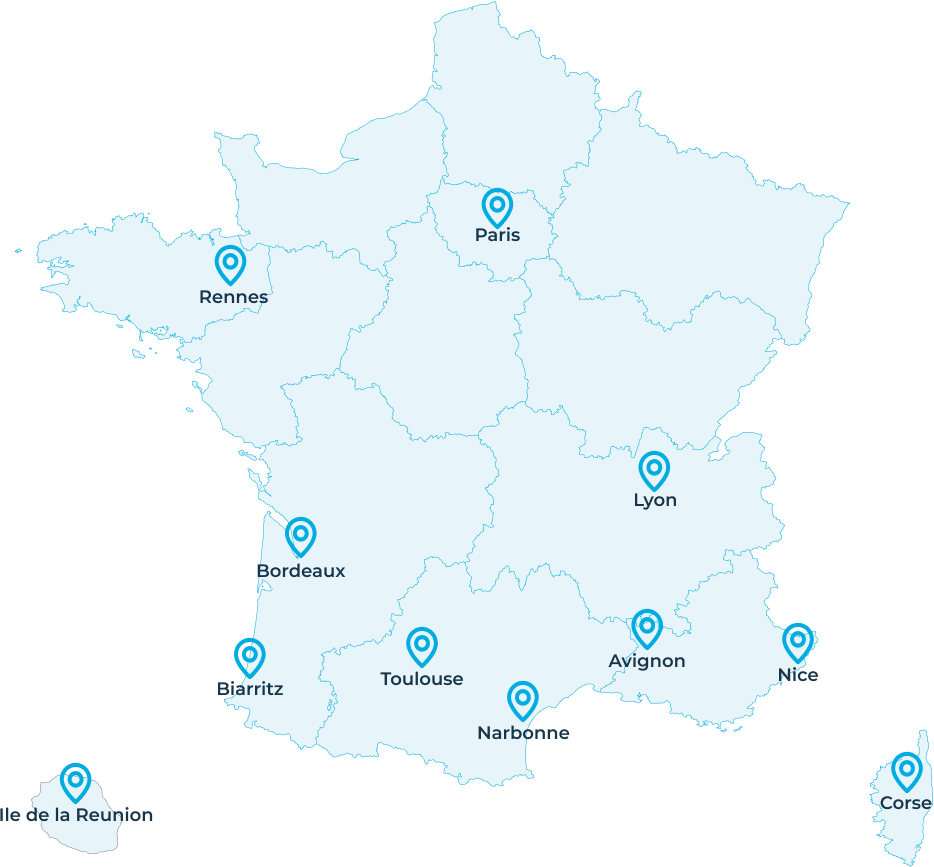 carte agences cliken web Nos agences Cliken Web en France métropolitaine et d'outre mer