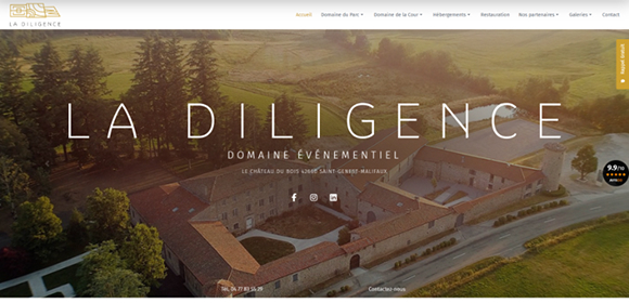 Le Domaine de la Diligence a choisi nos solutions digitales pour son référencement